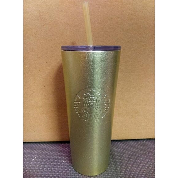 Starbucks 2018 Holiday Collection Silver Stainless Steel Tumbler 20oz BNWT - Picture 1 of 5